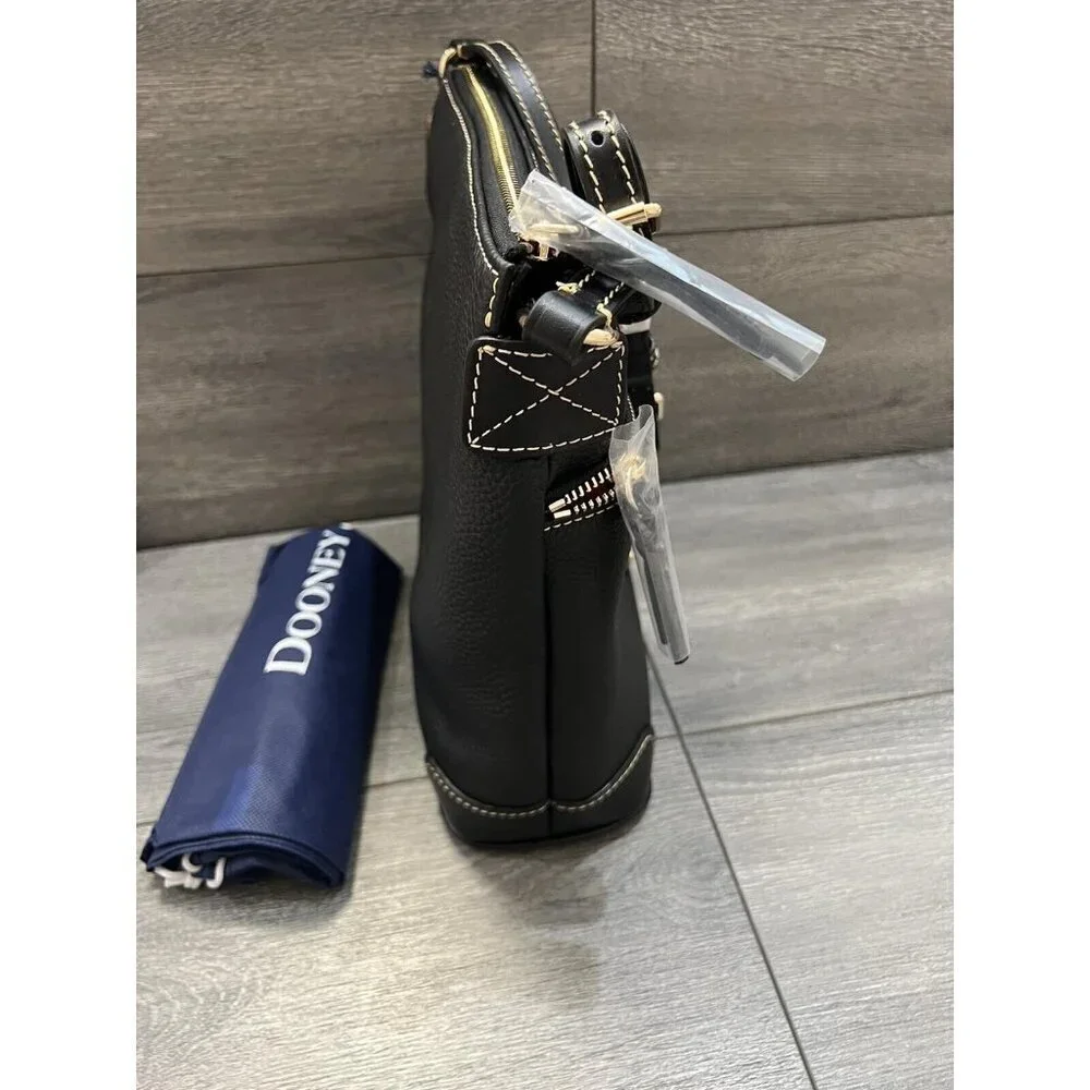 Dooney & Bourke Pebble Leather Crossbody Black/Black Bag - Picture 3 of 6